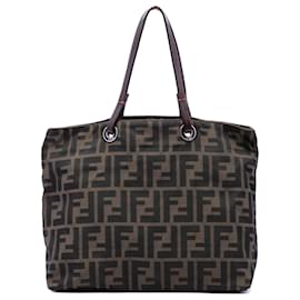 Fendi Tote aus braunem Zucca-Canvas