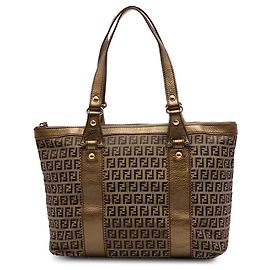Fendi Beige Zucchino Canvas Tote