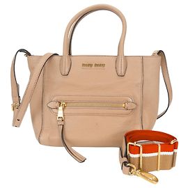 Borsa Miu Miu in pelle Madras Rosa Beige