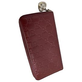 Cartera de cuero Gucci GG Supreme - Bordeaux