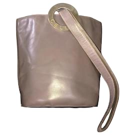 Céline Celine Leder Bucket Bag Taupe