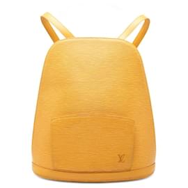 Louis Vuitton Epi Gobelin Rucksack aus gelbem Leder