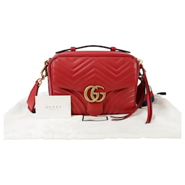 Gucci Borsa Tote con tracolla Web Gg Marmont