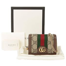 Gucci Portafoglio a tracolla con catena Ophidia