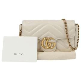 Borsa a tracolla Gg Marmont Super Mini con catena - Gucci
