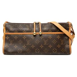 Borsa a tracolla lunga Louis Vuitton Monogram Popincourt