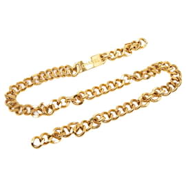 Chanel Gürtel mit goldener Logo-Plakette und Kette