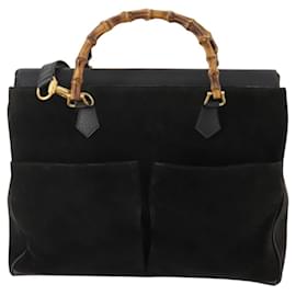 Gucci Vintage Diana Bamboo Top Handle Tote in struzzo Medium