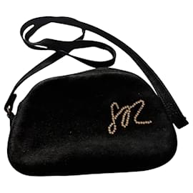 Sonia Rykiel Schwarze Nubuk Crossbody-Tasche