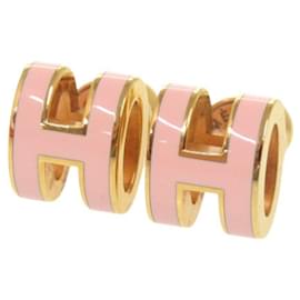Hermes Pop H Mini Pink Gold Hardware Earrings - Hermès