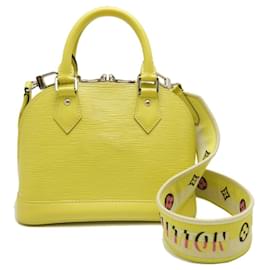 Borsa Louis Vuitton Epi Alma BB in Jaune Cedrat