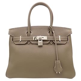 Borsa Hermes Birkin 30 in grigio Etoupe - Hermès