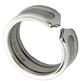 Cartier C2 Band Ring aus 18K Weißgold, Größe 48