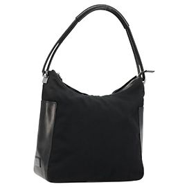 Borsa a Spalla GUCCI Nylon Nero Argento 001 3766 2123 Auth bs34556