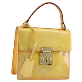 LOUIS VUITTON Monogram Vernis Spring street Hand Bag Gris M91029 LV Auth 171224