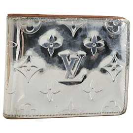 LOUIS VUITTON Cartera Mirror Portefeuille Slender Plata M80806 LV Auth 170546A