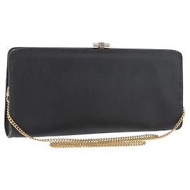 Borsa a tracolla Christian Dior Honeycomb Canvas PVC Nero Oro Auth ka4185