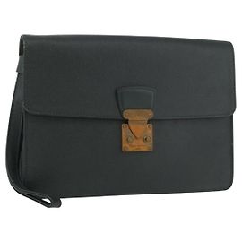 LOUIS VUITTON Pochette Kourad Taiga Clutch Bag Epicea M30194 LV Auth bs35052