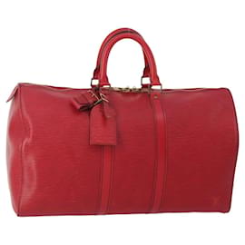 LOUIS VUITTON Epi Keepall 45 Boston Bag Rojo M42977 LV Auth YKZ1535A - Louis Vuitton