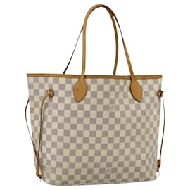 LOUIS VUITTON Damier Azur Neverfull MM Tote Bag N41605 LV Auth 177246