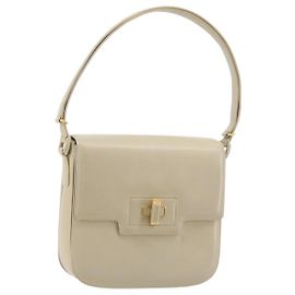 Borsa a Spalla GUCCI Pelle Beige Oro 26 001 0647 Auth 178561