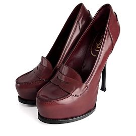 Saint Laurent Décolleté TribToo 140 in pelle 40 Burgundy