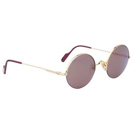 Gafas de sol Cartier Vintage Mayfair Round Half Frame Gold