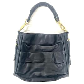 Borsa a tracolla in pelle nera Christian Dior