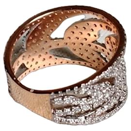 Anello Ginette NY Foglia di Palma in oro rosa e diamanti
