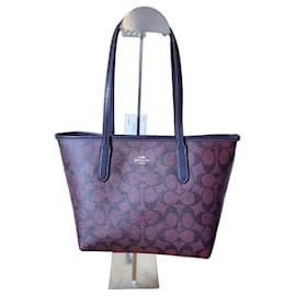 Coach Borsa Tote Signature Monogram - Bordeaux