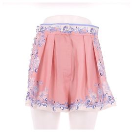 Zimmermann Mini short de seda rosa