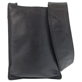 Bolsa de ombro Chanel Vintage em couro preto
