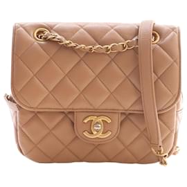 Chanel Borsa a tracolla in caviar trapuntato CC marrone