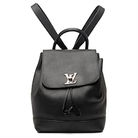 Louis Vuitton Black Taurillon Lockme Rucksack