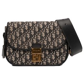 Borsa a tracolla Dior Blue Oblique Canvas Flap