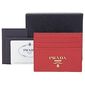 Prada Kartenetui mit Dreieck-Logo