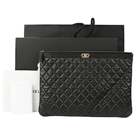 Chanel Boy Caviar Large Clutch
