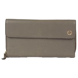 Gucci Portafoglio lungo con logo Gg in metallo