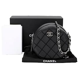 Chanel Borsa a tracolla rotonda con catena e cuciture Wild Stitch