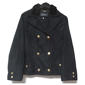Chaqueta cruzada Versus Gianni Versace con cuello de boa y forro acolchado