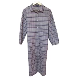 Autre Marque Barneys New York Karo-Hemdkleid lang
