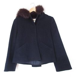 Autre Marque Laisse Passe Hooded Fur Short Coat