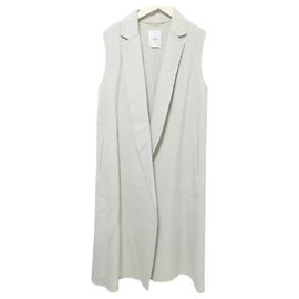 Autre Marque Chaleco largo de lana de doble cara ebure Wool River
