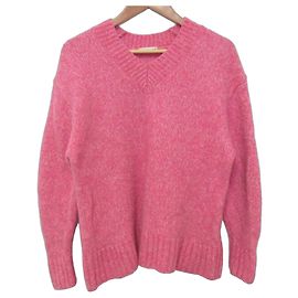 Autre Marque ESTNATION Mix Curve Sleeve V Neck Strickpullover