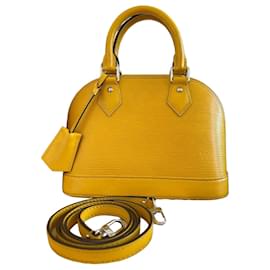 Borsa Louis Vuitton Alma BB in pelle Epi gialla