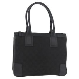 Borsa GUCCI GG Canvas Nera Oro 000 0855 Auth 180179