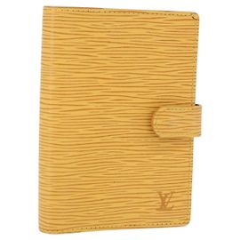 LOUIS VUITTON Epi Agenda PM Day Planner Cover Yellow R20059 LV Auth BA12618