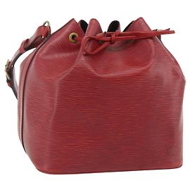 Bolso de Hombro LOUIS VUITTON Epi Petit Noe Rojo M44107 LV Auth ka4311