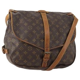 LOUIS VUITTON Bolso de Hombro Monogram Saumur 35 M42254 LV Auth bs34826