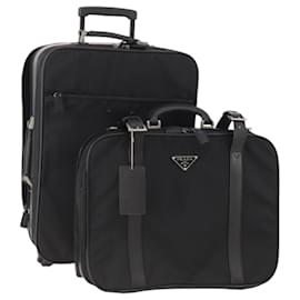 PRADA Trunk Nylon 2 Set Black Auth 174973 - Prada